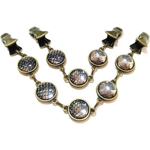 2Pcs/lot Vintage Scales Cape Clamps Women Sweater Clips Cardigan Dress Cinch Clasps Brooch Clothing Guard Pins