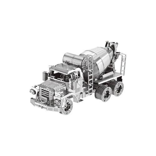3D metal puzzle engineering truck bulldozer excavator mixer dump truck roller model
