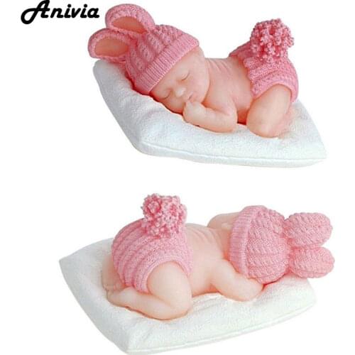 3D Sleeping Baby Silicone Soap Mold Cake Decorating Candy Chocolate Baking Mould