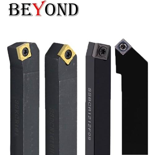 BEYOND SSBCR SSKCR SSSCR SSDCN Lathe Tool Holder SSKCR1212H09 SCMT Carbide Inserts 1pcs External Turning Cutter Shank