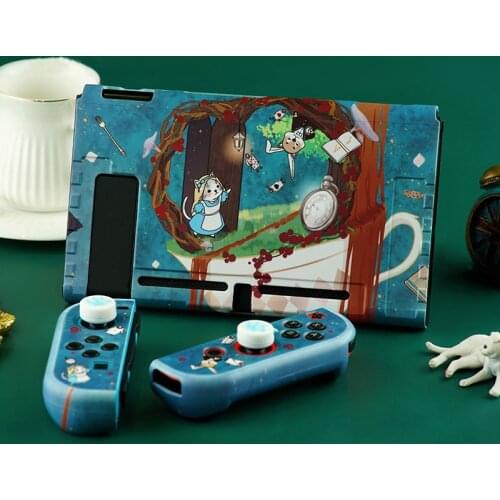 For Nintendo Switch Case Protective Shell Alice in Wonderland Cartoon Theme Hard Cover Back Shell For Nintendo Switch Accessorie