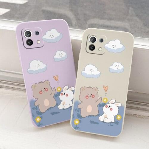 White Rabbit Phone Case For Xiaomi Mi 11 lite Ultra 11i 10T 9T Pro Lite 10 10S 9 8 lite Pro Poco F2 X2 F3 Pro Soft Back Cover