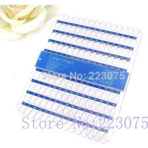 Hot 120 tips/pc Nail Art Tips Color Chart Display Rack Polish Palette Stand DIY 10pcs/lot