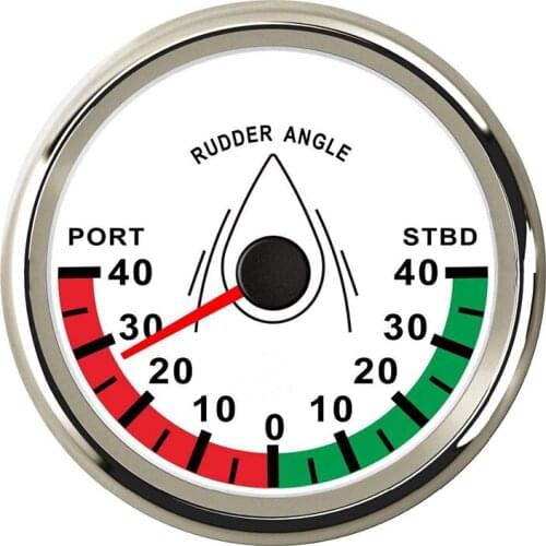Marine Boat Yacht Rudder Angle Indicator Gauge With Sensor 0-190 Ohm 85mm 3.35 Inch 9-32V 316L Bezel