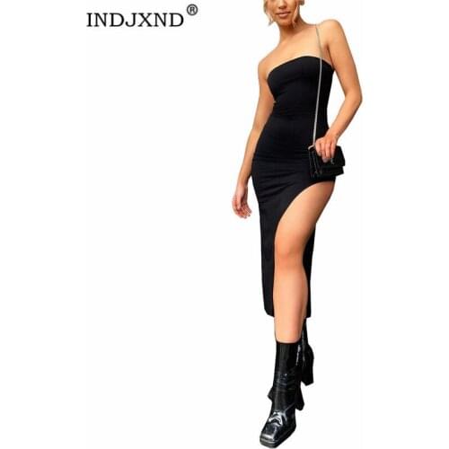 Летние платья с открытыми плечами INDJXND China At AliExpress