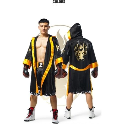 GOLDEN Boxing Costume Adult Champion Boxer Robe Gold Belt Suits Cosplay Playing Boxing Match Uniform Carnival Halloween Cosplay