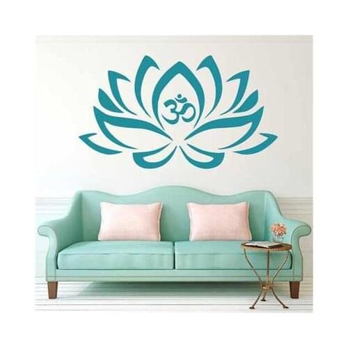 Lotus Flowers Wall Stickers Home Living Room Decoration DIY Mural Vinyl Wallstickers Bedroom Decals for Furniture Boho Decor