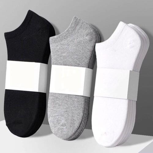 10pcs = 5pairs Men Casual Breathable Cotton Socks Autumn Spring Running Basketball Short Ankle Low Cut Sox Boat Socks 1/5 Pairs