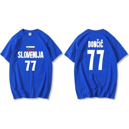New Slovenia 77 Doncic Tshirt Mens Basketball T-shirt Men Women Gift Fashion Streetwear Harajuku Summer Tops