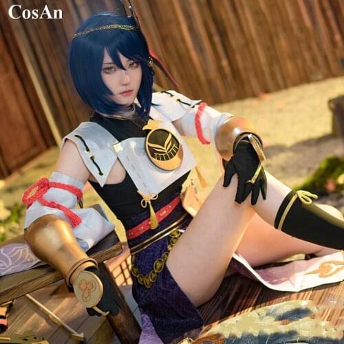 New Game Genshin Impact Kujou Sara Cosplay Costume Female Fahion Combat Uniforms Full Set Activity Party Role Play Clothing S-XL