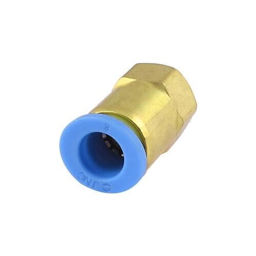 Pneumatic 8mm Dia Hole Tube to 9mm Female Threaded Push in Quick Fittings