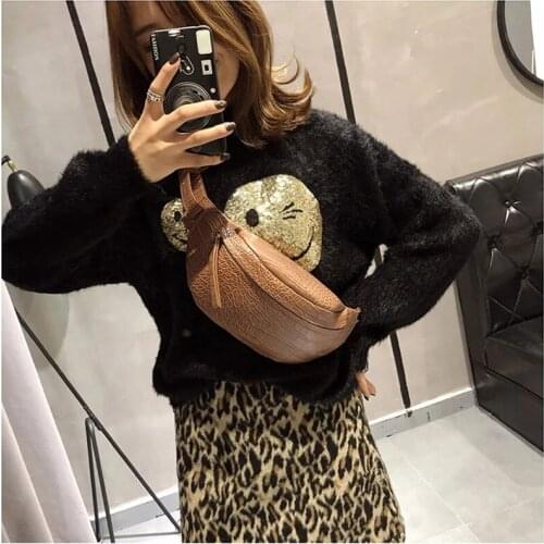 Fanny Pack Women Shoulder Belt Bag Leather Alligator Women Bag Zipper Waist Belt Pack Fashion Travel Shoulder Phone Pouch B166
