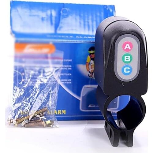 Anti-Theft Vibration Motorcycle Bicycle Alarm Lock Security Cycling Bike Alarm Electronic Password Lock, Adjustable Sensitivity