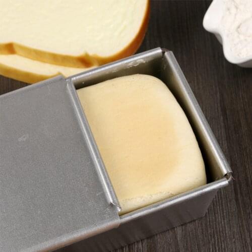 Rectangular Loaf Pan Carbon Steel Non-stick Bellows Cover Toast Box Mold Bread Mold Eco-Friendly Baking Tools for Cakes