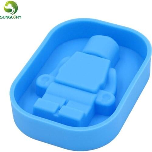 Silicone Robot Mold Ice Cream Tubs Robots Ice Cream Maker Mold Silicone Trays Mold Baking Tools Bar Ice Cube Mold Kitchen Gadget