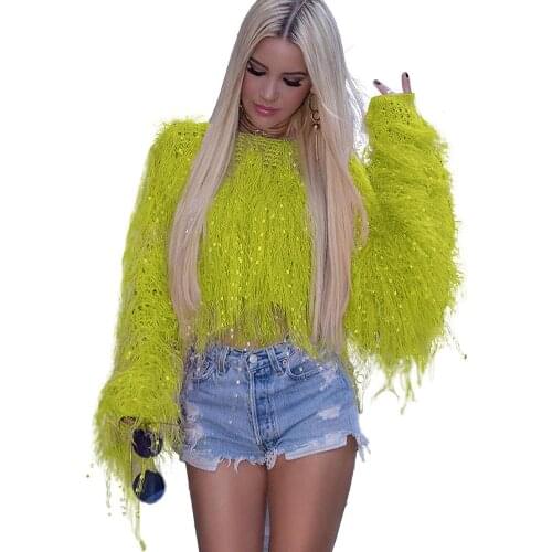 Tassel Winter Sweater Women Top Casual Loose Knitted Pullovers Jumpers Elegant Pullover Oversize Sweater Jersey Mujer Pull Femme