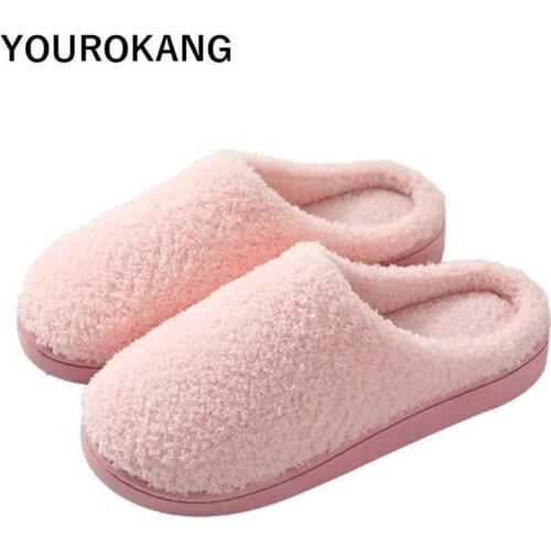 Warm Men Home Slippers Winter Men Cotton Shoes Plush Unisex Couple Bedroom Shoes Flock Flat Male Slippers Indoor 2020 Flip-flops
