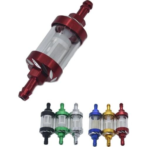 CNC Universal Gas Fuel Filters Scooter Go Kart 92mm X 8mm oil filter dirt/pit bike motorcycle motocross ATV Quad Aluminum alloy