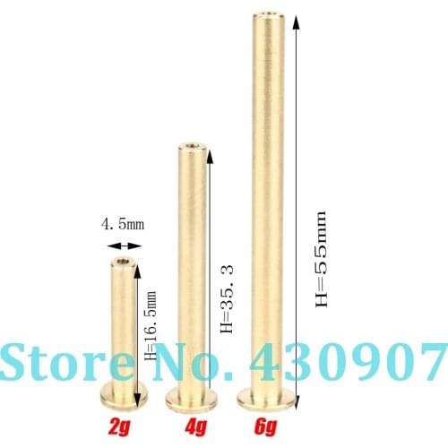 5pcs Golf Brass Tip Plug Swing Weight For Graphite Shafts Fit 0.335 0.350 0.355 0.370 Diameter 4.5mm