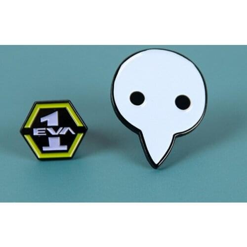 Anime EVA Evangelion EVA-01 EVANGELION-01 Angel Logo Cartoon Metal Enamel Clothes Backpack Coats Lapel Badge Brooch Pin