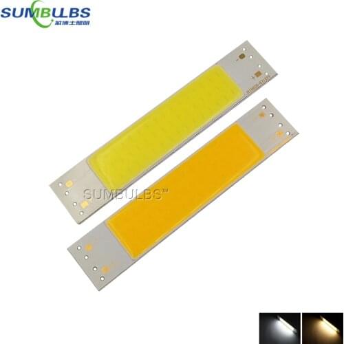 100x20mm 9V 3W Bar COB Lamp LED Strip Light Source Ultra Bright Warm Cold White Chip On Board Bulb 10CM 3W LED Strip COB Chip
