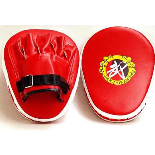 2 Pcs PU Boxing Gloves Punching Bag Curved Focus Mitts Shock Absorbent Hand Pads for Karate Boxing MMA Muay Thai Fighting Sports