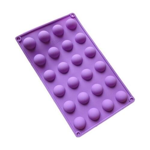 24 Cavity Mini Half Sphere Silicone Mold Ice Tray Baking Pan Moulds