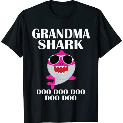 Grandma Shark Shirt Doo Doo Mothers Day Grandma Christmas T-Shirt Designer Mens Top T-Shirts Custom Tops T Shirt Cotton