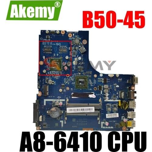 Free Shipping New ZAWBB LA-B291P Laptop mainboard for Lenovo B50-45 motherboard with A8-6410 CPU for AMD video card test OK