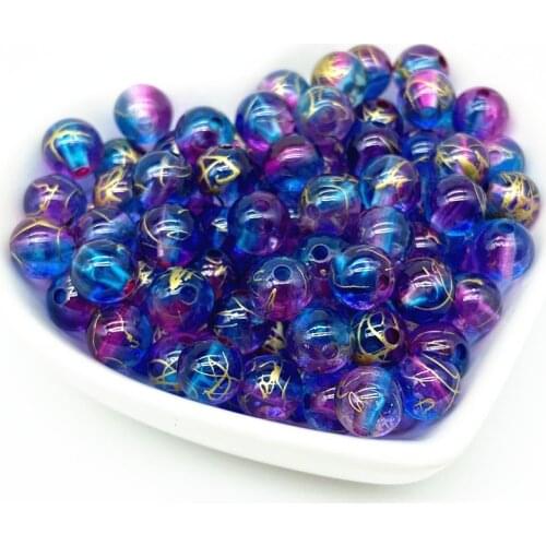 50pcs 8mm Double Color Acrylic Beads Spacer Beads For Jewelry Making Handmade DIY