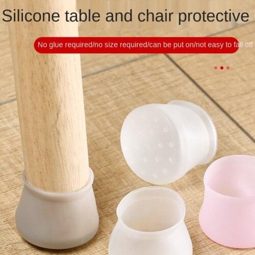 32pcs Chair Foot Cover Silent Wear Resistant Wood Floor Silicone Protective Cover Stool Anti Slip Furniture Table Chair Foot Pad