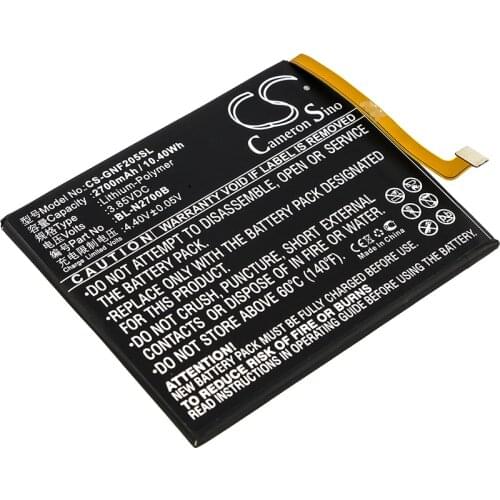 CS 2700mAh / 10.40Wh battery for GIONEE F205, F205L BL-N2700B