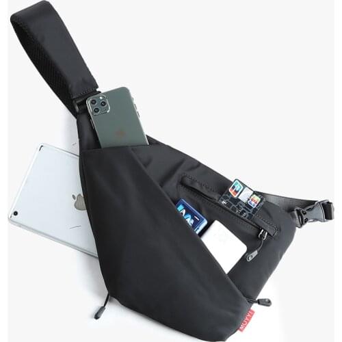 DIENQI Waterproof Anti-theft Men Chest Bags Male Phone Sling Bag Breast Fanny Pack Slingback Side Crossbody Bag For Men 2021