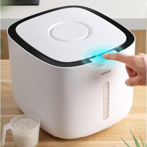 10KG Kitchen Collection Nano Bucket Insect-Proof Moisture-Proof Sealed Rice Cylinder Grain Dog Food Household Storage Rice Box