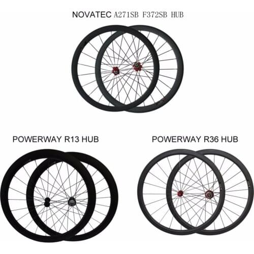 24/38/50/60/88mm depth 25 wide clincher or tubular carbon road bike wheels Powerway R36 Straight pull carbon hub R13 or Novatec