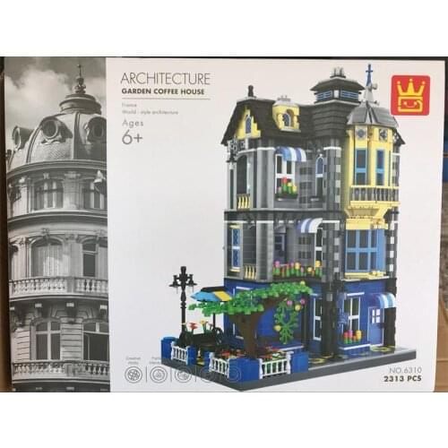 Wange blocks World Architecture Building Bricks French and England style House for children Educational toys Brinquedos Gift