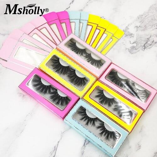 Beauty 25mm Mink Eyelashes Wholeasle Lash Boxes Packaging 3D Mink Lashes Eyelash Cases Makeup Reusable Natural False Eyelashes