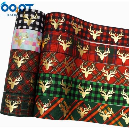 L-20908-958,1-1/2",10yards Christmas series Cartoon grosgrain ribbons,bow cap accessories party Gift wrap DIY handmade materials