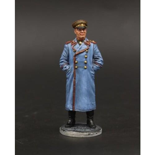USSR Legends Great Commander Marshal Zhukov Tin Metal Figurine 1/32 Soviet Union Soldier Model Home Decoration Crafts Gifts