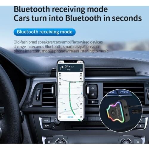 Multifunction USB Bluetooth Audio Adapter Plug And Play 3 In 1 Car Hands-free Receiver Transmitter Mic Call 5V Bluetooth Adapter