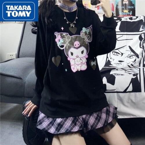 TAKARA TOMY fashion ladys new campus style cute cartoon jacket simple and comfortable loose casual wild long-sleeved T-shirt