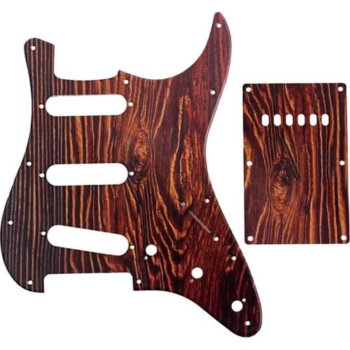 Prewired Loaded Alnico V Pickguard Back Cover Darkwood Color for ST Guitar Parts Metal