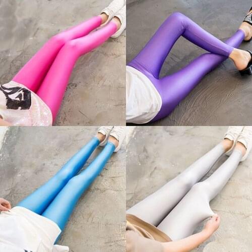 New Fashion Womens Free Size Summer Slim Waist Candy Color Stretch Leggings Capris Fashion Pencil Tigh t Pants Crops Harajuku