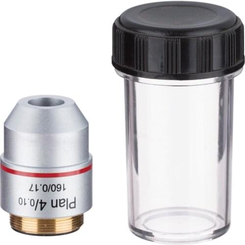 AmScope 4X Plan Achromatic Microscope Objective Lens