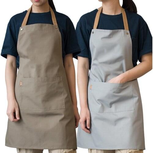Nordic Canvas Apron Men and Women Waterproof Printing Custom Logo Pinafore Kitchen Restaurant Studio Waiter Smock