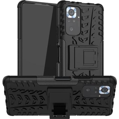 For Xiaomi Redmi Note 10 Pro Max Armor Shockproof Case Soft TPU Silicone Hard PC Back Cover For Redmi Note 10 10s Coque Fundas