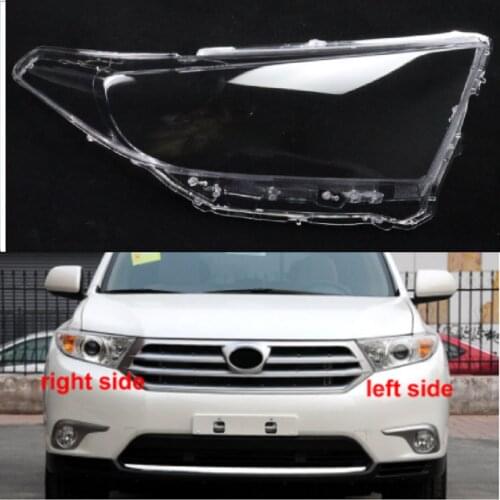 For Toyota 2012 2013 2014 Highlander Headlight Cover Front Headlamps Transparent Lampshades Lamp Shell