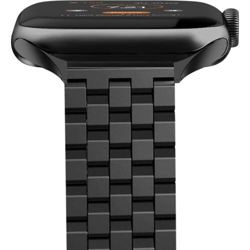 Heavy bands for apple watch se series 6 5 4 3 44mm 42mm 40mm 38mm band Solid Stainless Steel Metal men strap for iwatch Bracelet