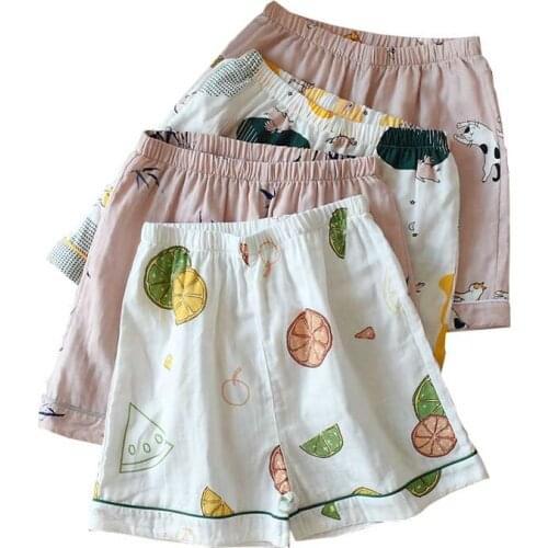 Cute Cartoon Printed Ladies Sleep Botton Summer New Sleep Shorts Full Cotton Comfort Pants Women Soft Homewear Sleepwear Shorts
