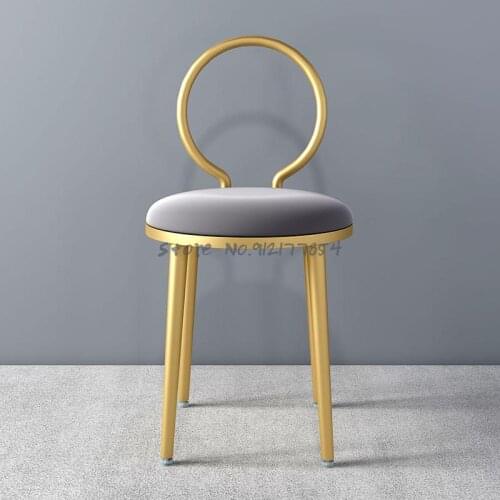 Nordic light luxury small round stool net red ins dressing table stool household dressing stool makeup stool simple creative cha